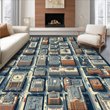 Ultra Soft Area Rug, Non Slip, Stain Resistant, Washable Area Rugs for Living Room, Bedroom, Educational City Life Play Rug for Kids Bedroom(Gray)