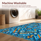 Bright Retro Lattice Composition(Blue)
