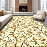Ultra Soft Area Rug, Non Slip, Stain Resistant, Washable Area Rugs for Living Room, Bedroom, Floral Trellis Accent Beige Entryway Indoor Decor(Ivory)