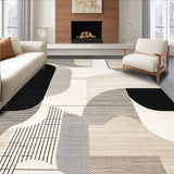 Contemporary Cream and Black Motif(Beige)