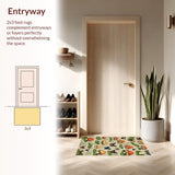 Ultra Soft Area Rug, Non Slip, Stain Resistant, Washable Area Rugs for Living Room, Bedroom, Creative Beige Kitchen Decor Non-Slip Mats(Beige)