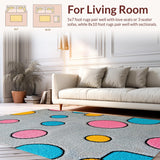 Ultra Soft Area Rug, Non Slip, Stain Resistant, Washable Area Rugs for Living Room, Bedroom, Cute Grey Tufted Cat Rug for Bedroom Decor(Gray)