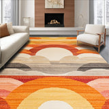 Ultra Soft Area Rug, Non Slip, Stain Resistant, Washable Area Rugs for Living Room, Bedroom, Whimsical Floral Print with Soft Shades(Orange)