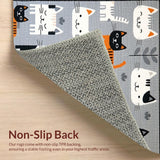 Ultra Soft Area Rug, Non Slip, Stain Resistant, Washable Area Rugs for Living Room, Bedroom, Contemporary Fun Animal Motif(Gray)