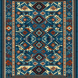 Vibrant Earth Tones with Cultural Flair(Blue)