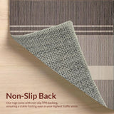 Ultra Soft Area Rug, Non Slip, Stain Resistant, Washable Area Rugs for Living Room, Bedroom, Rustic Symmetrical Graphic Aesthetic(Gray)