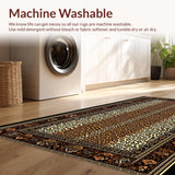 Ultra Soft Area Rug, Non Slip, Stain Resistant, Washable Area Rugs for Living Room, Bedroom, Sophisticated Leopard Skin Design(Brown)