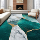 Artistic Low Pile Abstract Composition(Green)