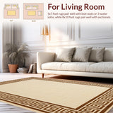 Elegant Natural Fiber Trellis Motif(Beige)