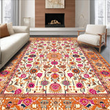Whimsical Orange Floral Aesthetic(Ivory)