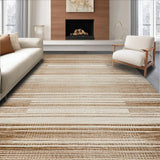 Ultra Soft Area Rug, Non Slip, Stain Resistant, Washable Area Rugs for Living Room, Bedroom, Elegant Textured Warmth Design(Beige)