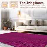 Ultra Soft Area Rug, Non Slip, Stain Resistant, Washable Area Rugs for Living Room, Bedroom, Sleek Modern Leopard Inspiration(Pink)