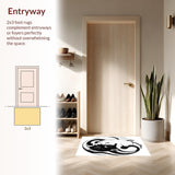 Ultra Soft Area Rug, Non Slip, Stain Resistant, Washable Area Rugs for Living Room, Bedroom, Cute Microfiber Bath Mat for Pet-Friendly Homes(Black)