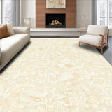 Ultra Soft Area Rug, Non Slip, Stain Resistant, Washable Area Rugs for Living Room, Bedroom, Transitional Floral Patterned with Subtle Beige Tones(Beige)