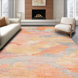 Ultra Soft Area Rug, Non Slip, Stain Resistant, Washable Area Rugs for Living Room, Bedroom, Peach Breeze: Soft, Stylish, and Spacious Rug(Orange)