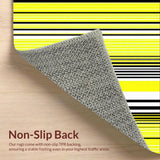 Ultra Soft Area Rug, Non Slip, Stain Resistant, Washable Area Rugs for Living Room, Bedroom, Contemporary Striking Zebra Influence(Yellow)
