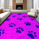 Ultra Soft Area Rug, Non Slip, Stain Resistant, Washable Area Rugs for Living Room, Bedroom, Vibrant Claw Print Decorative Theme(Pink)