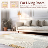 Ultra Soft Area Rug, Non Slip, Stain Resistant, Washable Area Rugs for Living Room, Bedroom, Area Absorbent(Beige)