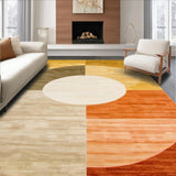 Ultra Soft Area Rug, Non Slip, Stain Resistant, Washable Area Rugs for Living Room, Bedroom, Artful Vintage Curved Lines(Gold)