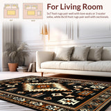 Dynamic Black and Brown Geometric Styles(Black)