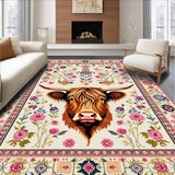 Cozy Vintage Cattle Graphics(Beige)