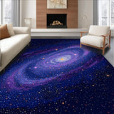 Ultra Soft Area Rug, Non Slip, Stain Resistant, Washable Area Rugs for Living Room, Bedroom, Dazzling Intergalactic Visual Harmony(Blue)
