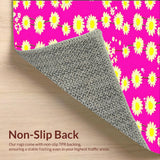 Sunny Yellow Flower Accents(Pink)