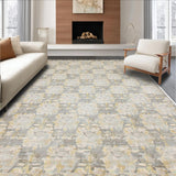 Ultra Soft Area Rug, Non Slip, Stain Resistant, Washable Area Rugs for Living Room, Bedroom, Rustic Earthy Toned Vine Motif(Gray)