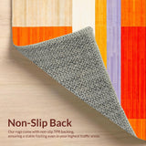 Ultra Soft Area Rug, Non Slip, Stain Resistant, Washable Area Rugs for Living Room, Bedroom, Energetic Modern Minimalist Motif(Orange)