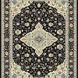 Vintage Inspired Black and Beige Area(Black)