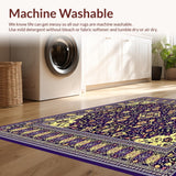 Ultra Soft Area Rug, Non Slip, Stain Resistant, Washable Area Rugs for Living Room, Bedroom, Beige & Brown for Deck(Blue)