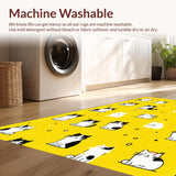 Ultra Soft Area Rug, Non Slip, Stain Resistant, Washable Area Rugs for Living Room, Bedroom, Soft Earthy Tones with Whimsy(Yellow)
