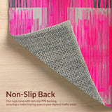 Ultra Soft Area Rug, Non Slip, Stain Resistant, Washable Area Rugs for Living Room, Bedroom, Playful Modern Wildlife Style(Pink)