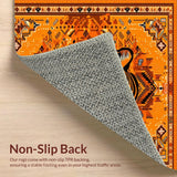 Ultra Soft Area Rug, Non Slip, Stain Resistant, Washable Area Rugs for Living Room, Bedroom, Fun Safari Themed Decorative Piece(Orange)