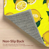 Ultra Soft Area Rug, Non Slip, Stain Resistant, Washable Area Rugs for Living Room, Bedroom, Bright Tropical Fruit Theme(Yellow)