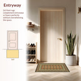Ultra Soft Area Rug, Non Slip, Stain Resistant, Washable Area Rugs for Living Room, Bedroom, Contemporary Soft Color Palette(Brown)