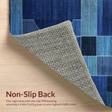 Ultra Soft Area Rug, Non Slip, Stain Resistant, Washable Area Rugs for Living Room, Bedroom, Boho Dark Blue Bedroom Meditation Area Rug(Blue)