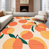 Ultra Soft Area Rug, Non Slip, Stain Resistant, Washable Area Rugs for Living Room, Bedroom, Soft Pastel Peach Visual Serenity(Orange)