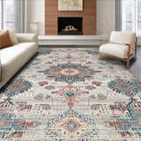 Ultra Soft Area Rug, Non Slip, Stain Resistant, Washable Area Rugs for Living Room, Bedroom, Whimsical Abstract Patterned Charm(Gray)