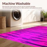 Ultra Soft Area Rug, Non Slip, Stain Resistant, Washable Area Rugs for Living Room, Bedroom, Funky Colorful Animal Motif(Pink)
