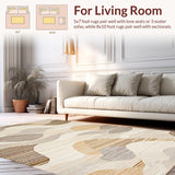 Eclectic Multi Color Scallop Motif(Beige)