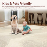 Beige Stone Ripple Bath Mat Profile Textured Shower(Beige)