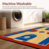 Ultra Soft Area Rug, Non Slip, Stain Resistant, Washable Area Rugs for Living Room, Bedroom, Playful Basketball-Inspired Graphics(Brown)