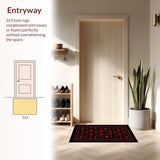 Ultra Soft Area Rug, Non Slip, Stain Resistant, Washable Area Rugs for Living Room, Bedroom, Trendy Soft Edge Dice Concept(Red)