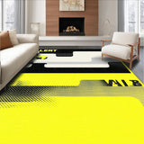 Ultra Soft Area Rug, Non Slip, Stain Resistant, Washable Area Rugs for Living Room, Bedroom, Beware Crazy Dogs Rug Funny Energetic Barking Dog Illustration(Black)