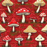 Colorful Mushroom Print with Cheer(Red)