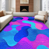Ultra Soft Area Rug, Non Slip, Stain Resistant, Washable Area Rugs for Living Room, Bedroom, Eclectic Bright Color Block Style(Pink)
