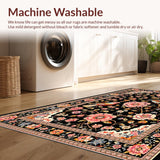 Vibrant Retro Nature Print(Black)