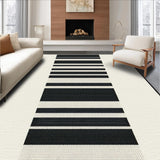 Ultra Soft Area Rug, Non Slip, Stain Resistant, Washable Area Rugs for Living Room, Bedroom, Earthy Toned Striped Adventure(Beige)