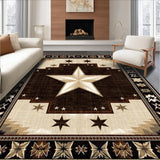 Ultra Soft Area Rug, Non Slip, Stain Resistant, Washable Area Rugs for Living Room, Bedroom, Rustic Texas Star Aesthetic(Beige)